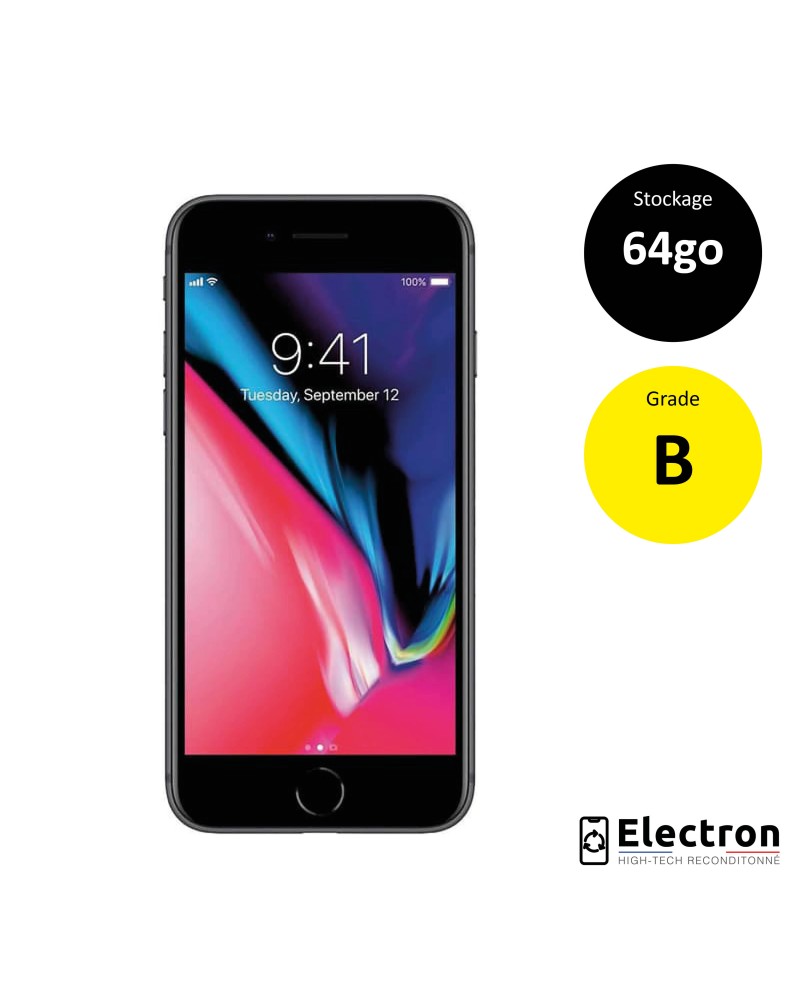 iPhone 8 Space Gray 64 GO Grade B reconditionné